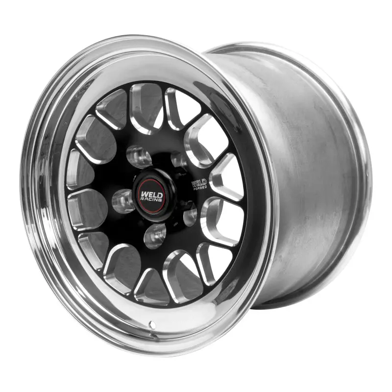 Weld S77 Black Machined Wheel – 15X10.33In, 5X4.5In Bolt Pattern, 7.5In Backspace, Non-Beadlock 1