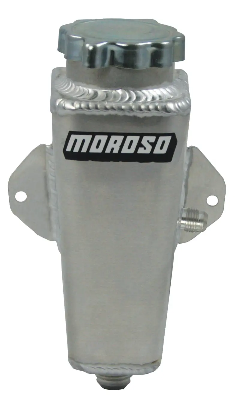 Moroso Universal Power Steering Reservoir – -6 An Right Inlet, -10 An Outlet, Aluminum Body 1