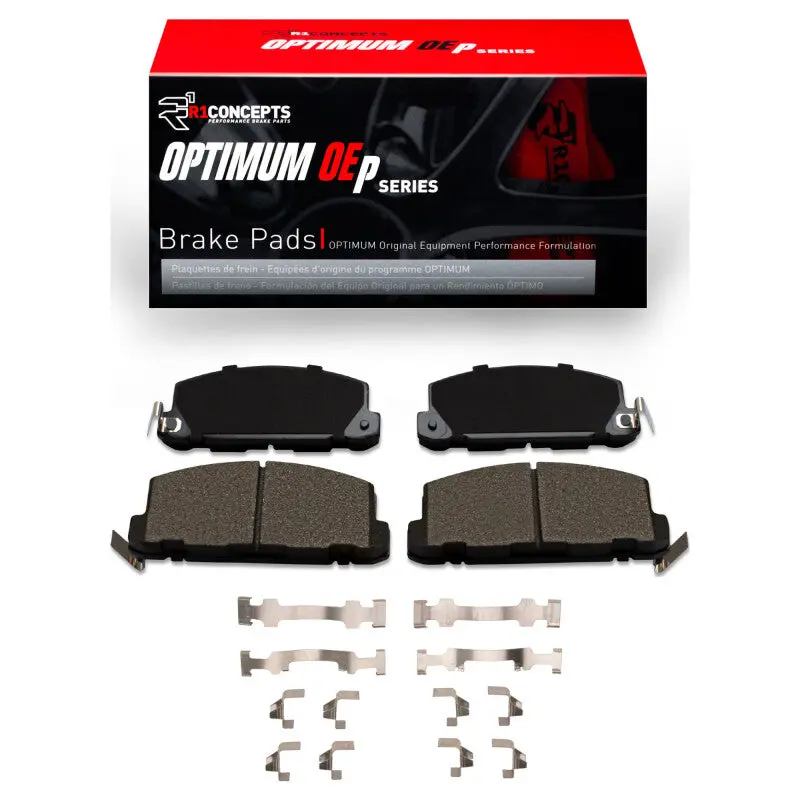 R1 Optimum Oe Front Brake Pad & Hardware Kit For 1984–1987 Isuzu Pickup – Direct Replacement 1