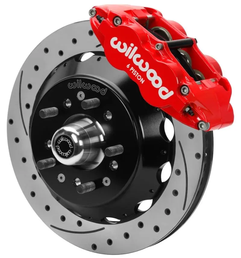 Wilwood Fnsl6R Front Brake Kit For 1970–1981 F-Body & 1975–1979 A/X-Body Vehicles – 12.88-Inch Drilled/Slotted Rotors 1